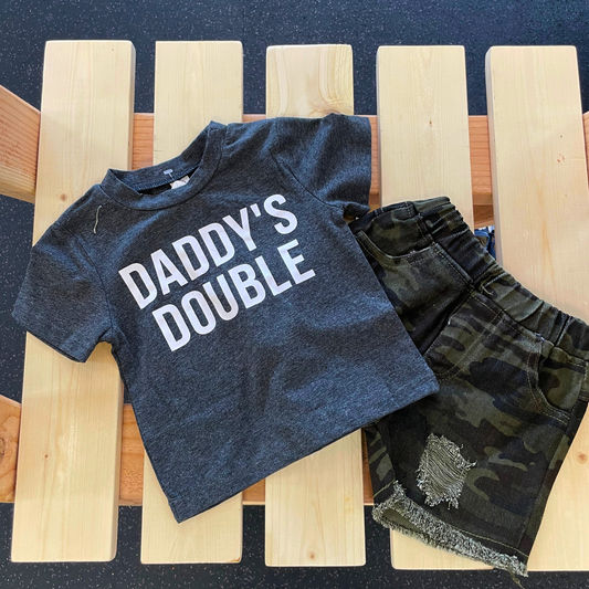 Daddy's Double Shirt and Camo Shorts