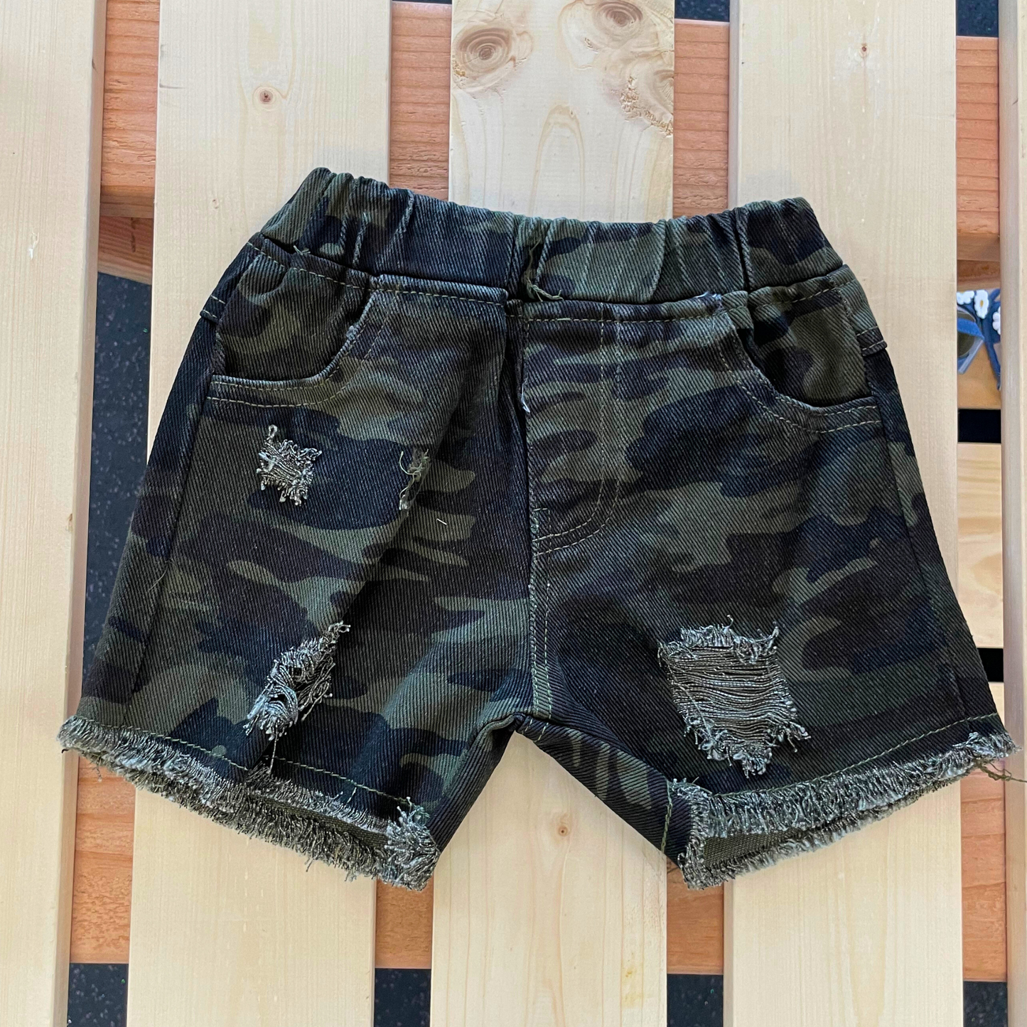 Daddy's Double Shirt and Camo Shorts