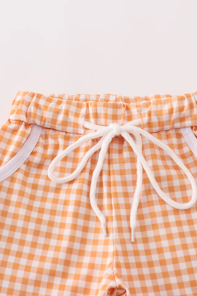 Halloween Embroidered Boy Short Set
