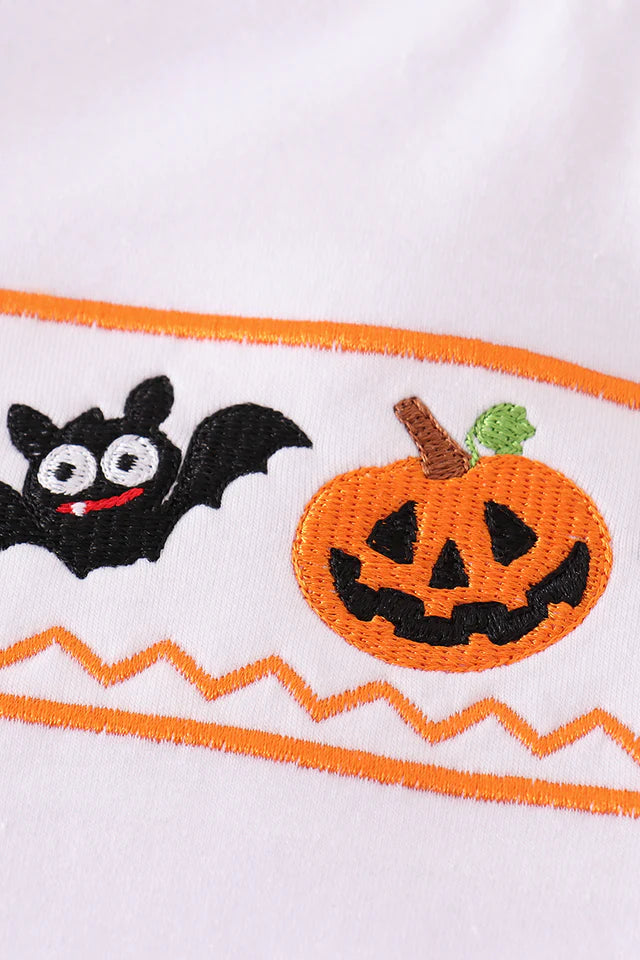 Halloween Embroidered Boy Short Set