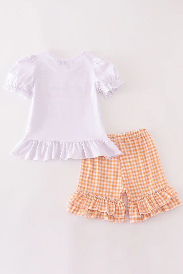 Halloween Embroidered Short Set