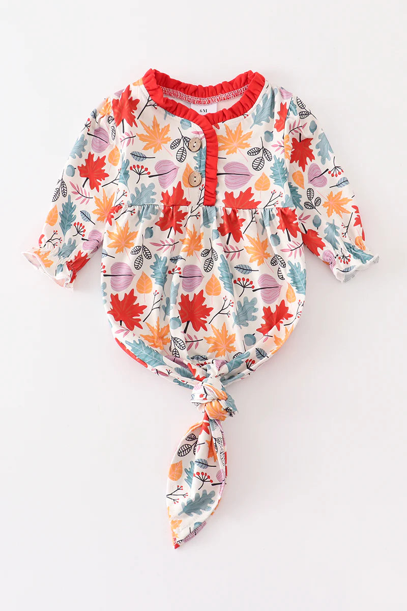 Leaf Print Gown