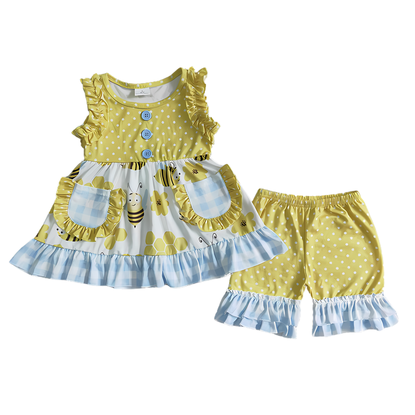 Honey Bee Ruffled Set