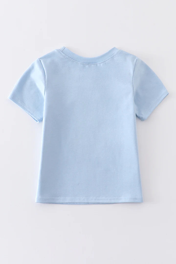 Blue Easter Bunny Top
