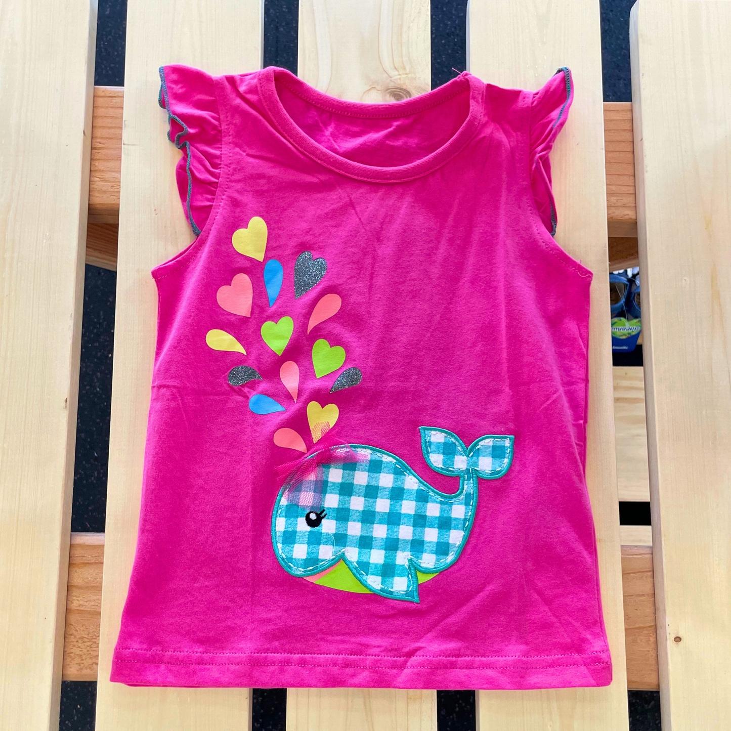 Whale Shirt and Green Checkered Short Set