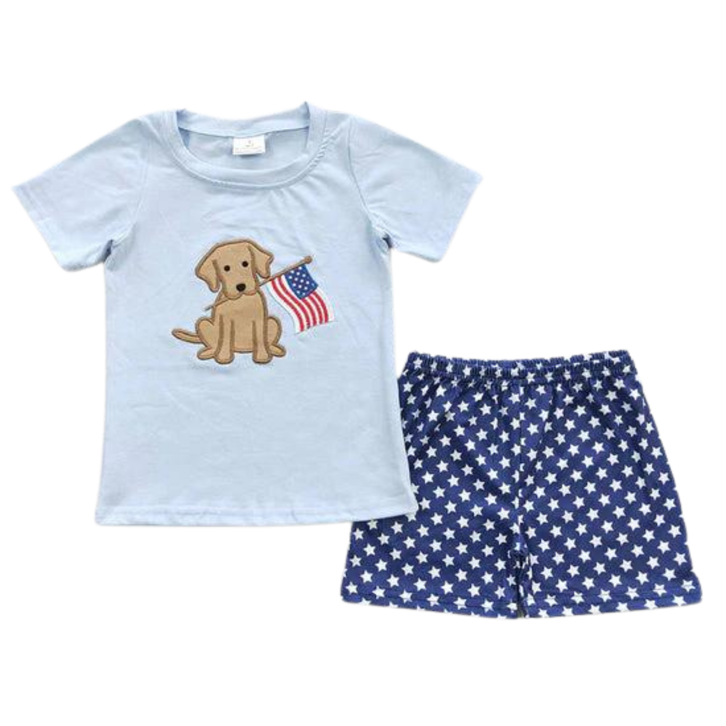 Fourth of July Dog Boy Set