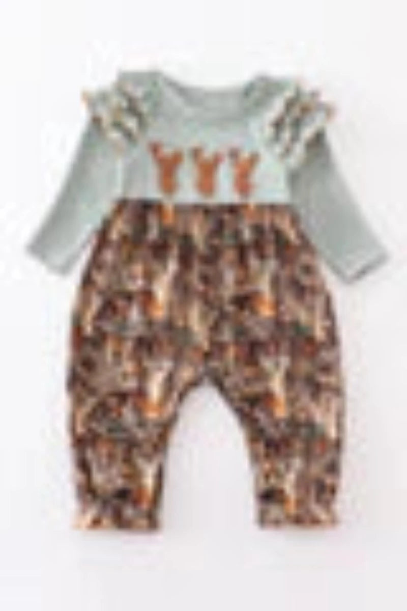 Deer French Knot Romper