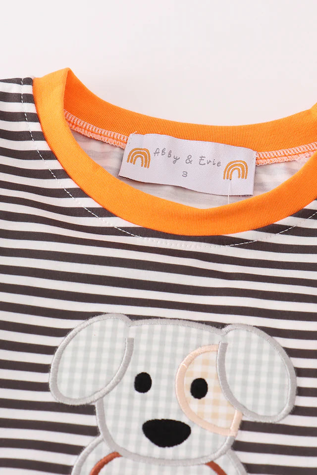 Halloween Puppy Appliqué Boy Set