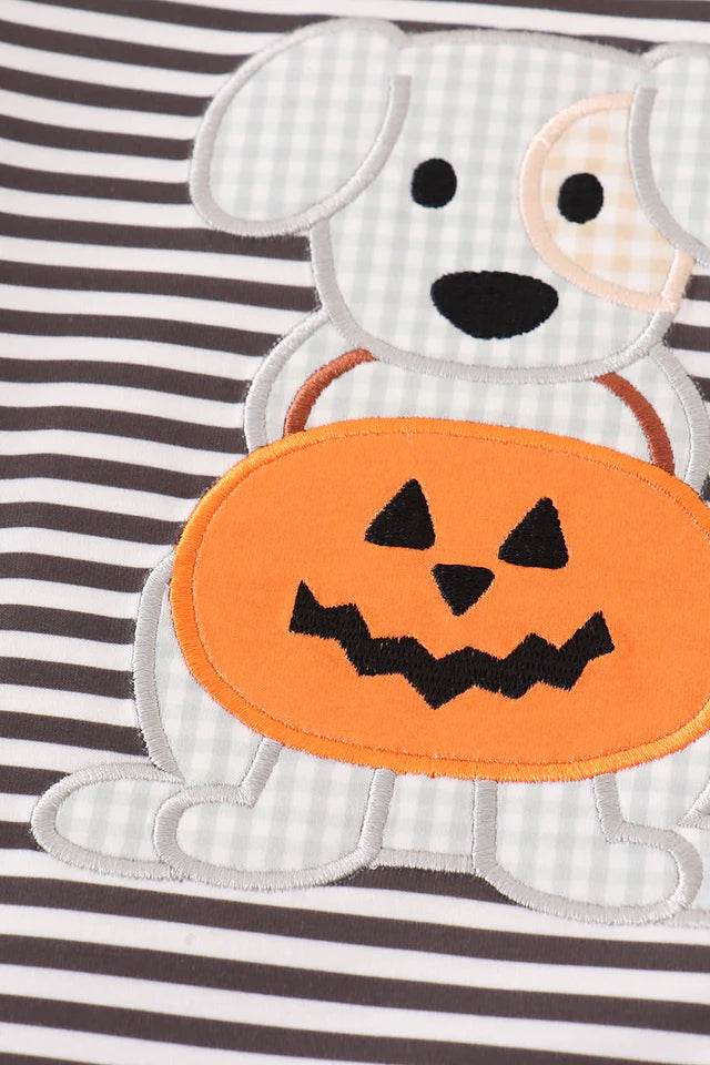 Halloween Puppy Appliqué Boy Set