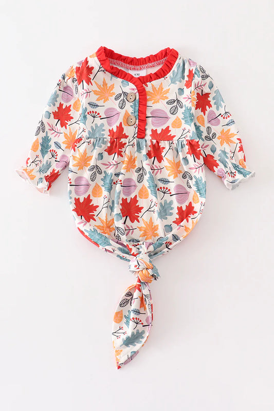 Leaf Print Gown