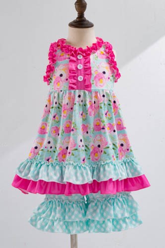 Pink Aqua Poppy Set