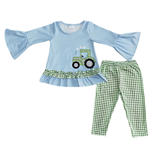 Tractor Print Girl Set