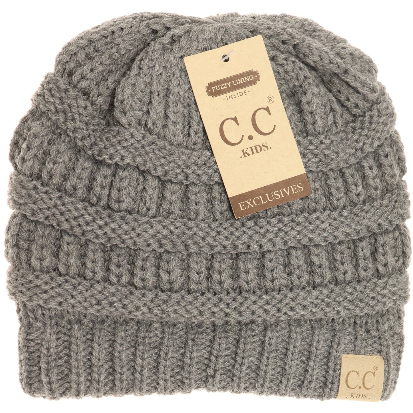 C.C. Solid Fuzzy Lined Beanie