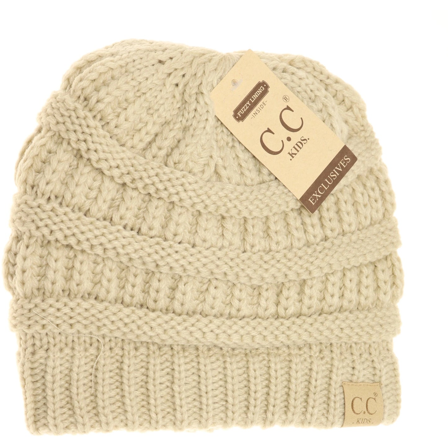 C.C. Solid Fuzzy Lined Beanie